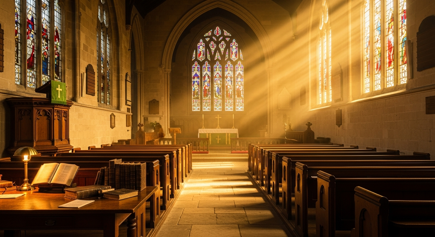 J.I. Packer at eighteen in Gloucestershire, England — a nominal Anglican transformed by one church service into a lifelong theologian