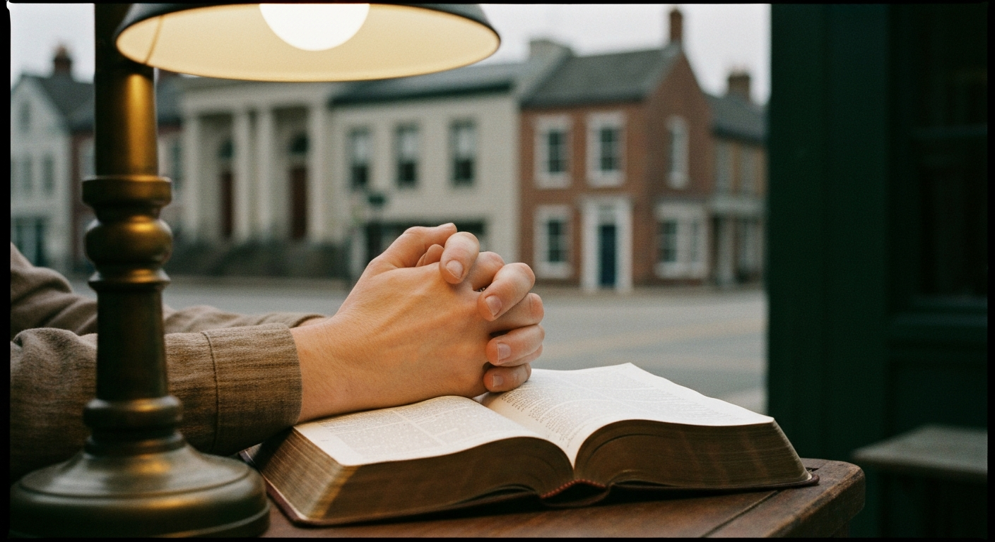 Eliza Spurgeon mother reading Scripture in Essex, England. Victorian family prayer testimony; praying for children faith.